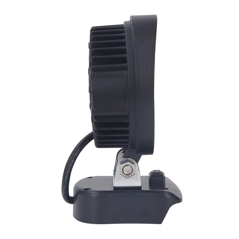 27w 2400lm Cordless Led Work Light 18v Battery Powered Portable Handheld Job Site Flood Beam With 110 Degree Rotating Head For Camping Emergency Outdoor Use In Black - Image 4