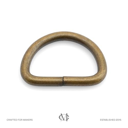 CRAFTMEMORE 100 Pack 3/4 Inch Metal D-Rings Non Welded Dee Ring for Bag Belt Lanyard DIY Craft Accessories (Antique Brass) - Image 4