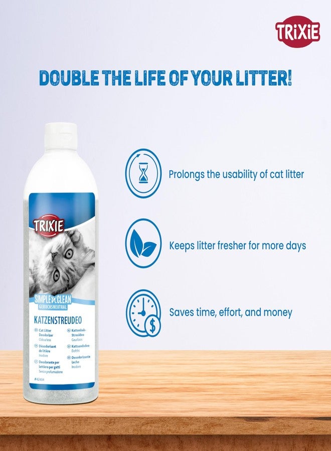 Trixie Simple’n’Clean Cat Litter Deodorizer with Activated Carbon, Neutralizes Odors, Extends Litter Life, Hygienic Freshness, Safe for Cats & Easy to Use, 750g - Image 3