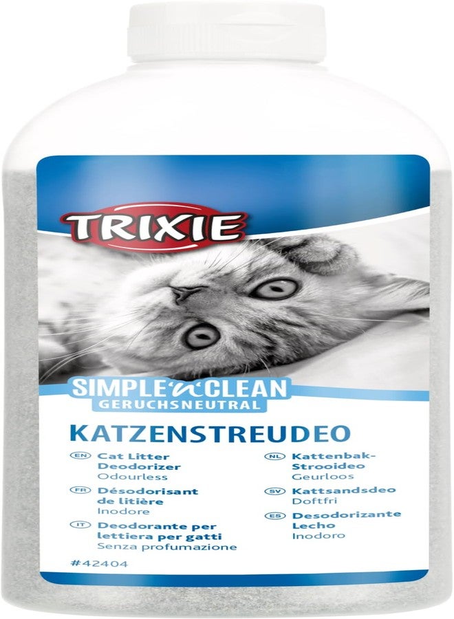 Trixie Simple’n’Clean Cat Litter Deodorizer with Activated Carbon, Neutralizes Odors, Extends Litter Life, Hygienic Freshness, Safe for Cats & Easy to Use, 750g - Image 1