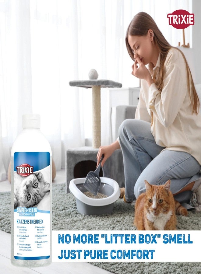 Trixie Simple’n’Clean Cat Litter Deodorizer with Activated Carbon, Neutralizes Odors, Extends Litter Life, Hygienic Freshness, Safe for Cats & Easy to Use, 750g - Image 2