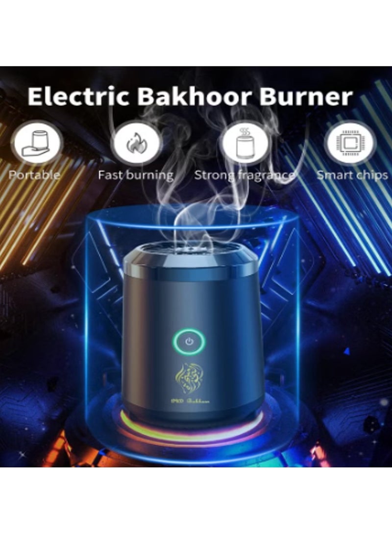 عود بخور مبخرة بخور كهربائية محمولة - مبخرة قابلة لإعادة الشحن مع حجرة تسخين سيراميك، موزع روائح عطرية بشحن USB، تصميم صغير الحجم للاستخدام في المنزل والمكتب والسيارة والسفر - Image 2