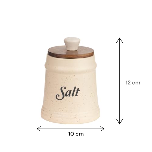 ClayStone Tea Sugar Salt Containers Ceramic with Airtight Lids - Set of 3 Jars for Kitchen Storage (Tea Suger Salt) - Image 5