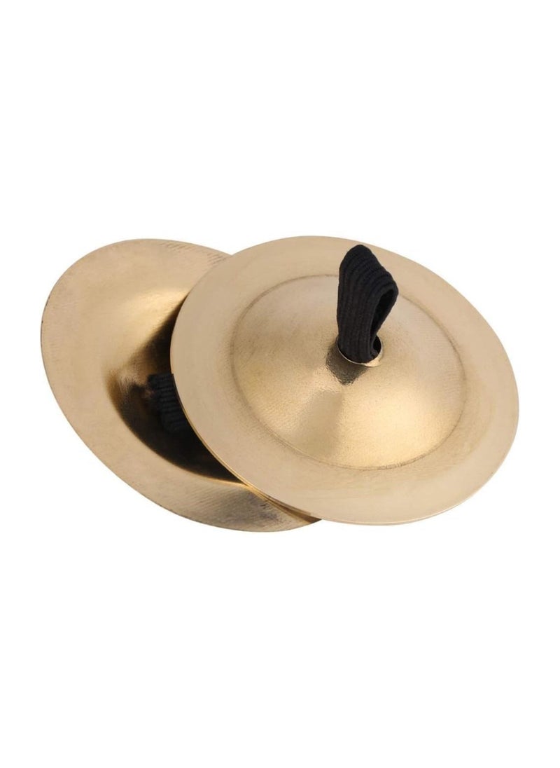 RATSAW 2 Pieces Small copper Finger Cymbals Belly Dancing Musical Instrument for Dancer Party game  - Image 1