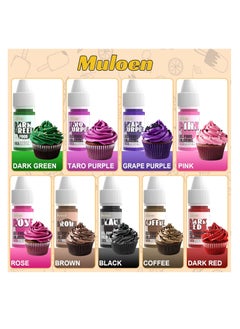 Muloen Muloen Gel Food Coloring - 18 Color Food Grade Rainbow Fondant Cake Food Coloring Gel Set for Baking, Cake Decorating, Cooking - Neon Food Dye for Slime Making and DIY Crafts - .25 fl.oz.(6g) Bottles  - Image 3