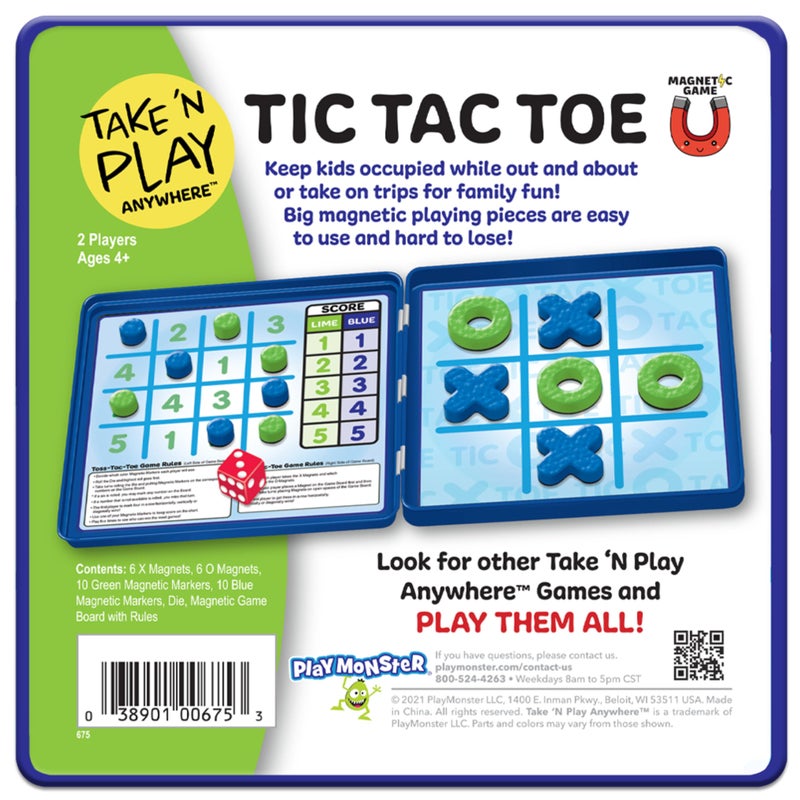 PlayMonster Take N Play, Anywhere Tic-Tac-Toe Board Games for Kids- Board Games for Family Night, Family Games, Game Night, Family Board Games, Kids Toys, Travel Games, Preschool Toys, Multi-Player Game, Ages 4+ - Image 4