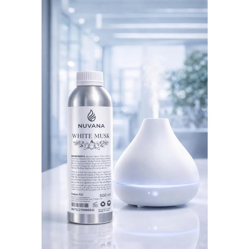 White Musk Home Fragrance Oil, 500 ml Long-Lasting Soft Musk Aroma for Diffusers, Humidifiers, Oil Burners, Potpourri and Home Scenting - Image 2
