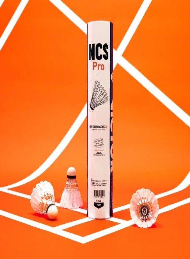 Victor Carbonsonic/New Carbon Sonic Pro Shuttlecock - 12 Synthetic Carbon-Fiber Shuttlecocks, Feather-Feel, Durable Flight, Speed 77 - Image 1
