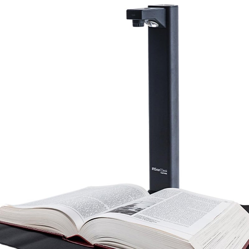 IRIScan Desk 7 Business 24MP 4K Book and Document Scanner Black with OCR AI AutoFlattening and Finger Erasing Compatible with Windows and Mac Readiris PDF Included - Image 2