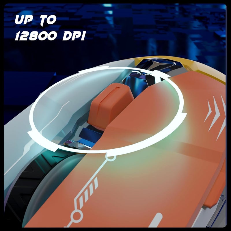 ZEBRONICS Transformer M Plus Wired Gaming Mouse, Up to 12800 DPI, 6 Buttons with a 6-Level DPI Switch, 8 RGB Modes, 1000Hz Polling Rate, 1.5m Detachable Cable, Gaming Grade Sensor (Multicolor) - Image 2
