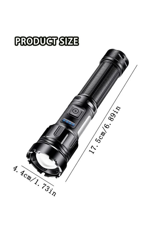 Black Rechargeable LED Flashlight 7 Modes Ultra Bright For Camping Hiking Emergency - Image 4