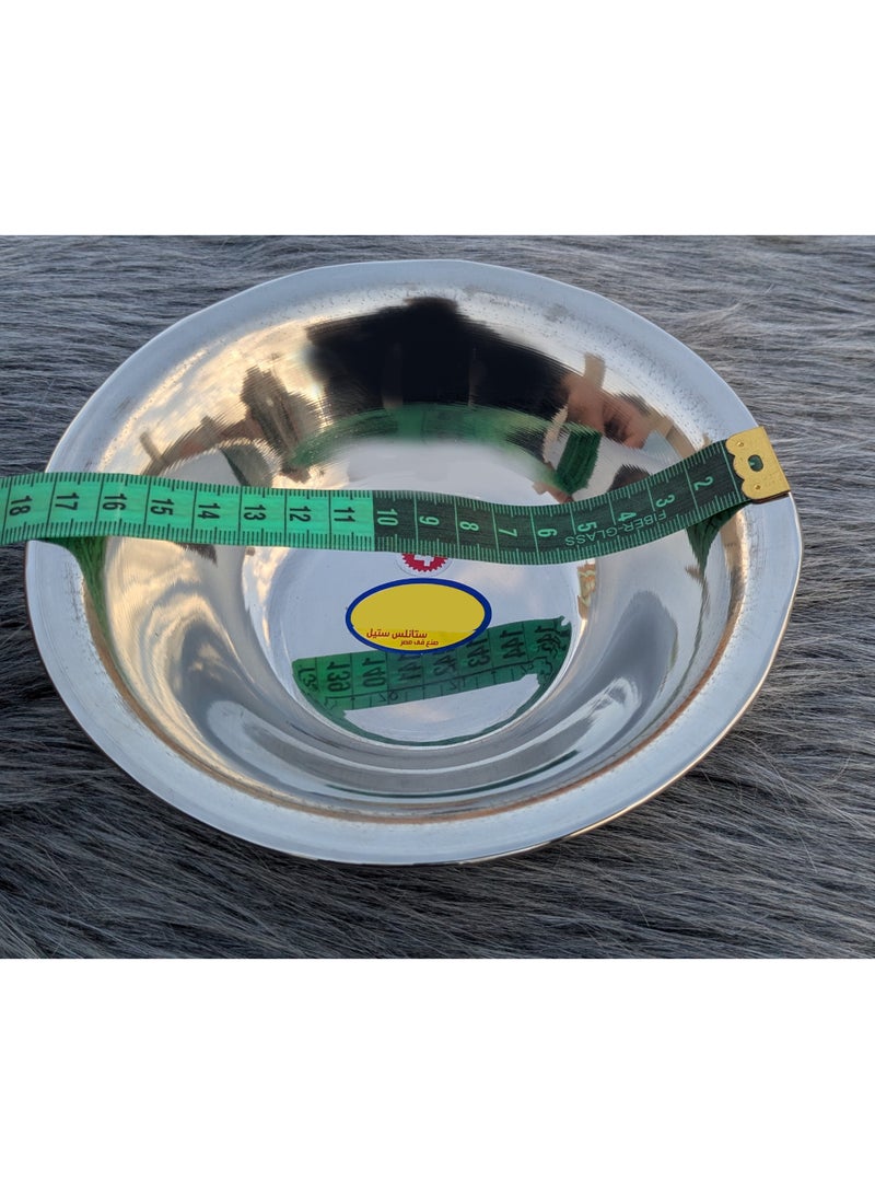 طبق تقديم طعام من الاستانلس ستيل لتقديم اطعمة مختلفة ومتنوعة 3 قطع - عملي ومتين للاستخدام - Image 4