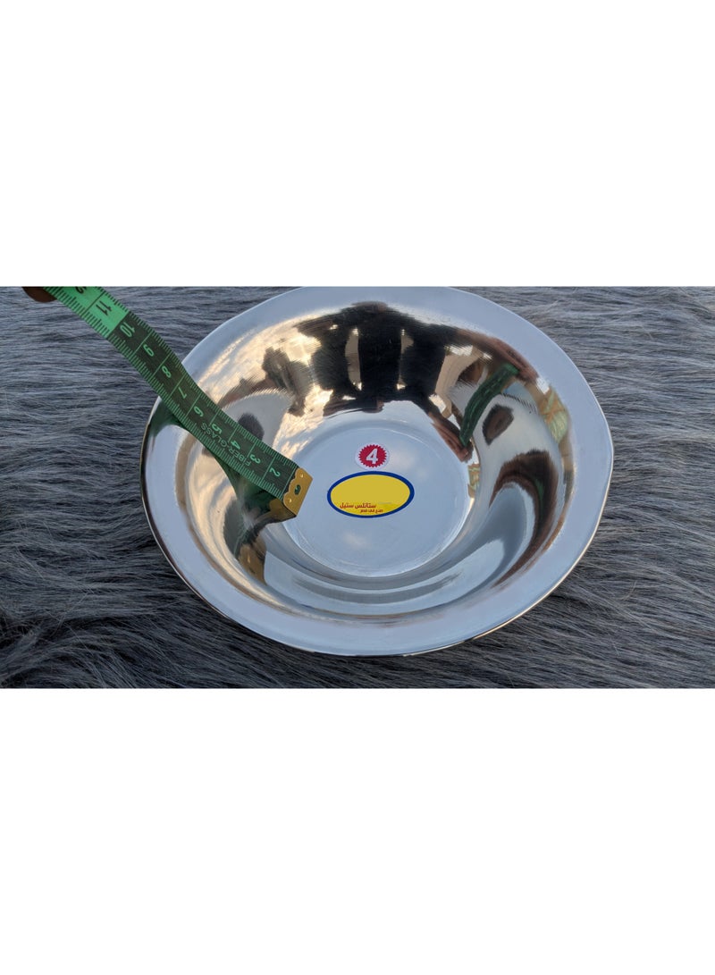 طبق تقديم طعام من الاستانلس ستيل لتقديم اطعمة مختلفة ومتنوعة 3 قطع - عملي ومتين للاستخدام - Image 3