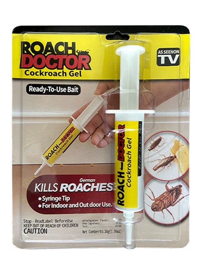 Roach Doctor Roach Cockroach Gel 30G, Gel Bait Outdoor and Indoor Cockroach Syringe Applicator, Natural Repellent for Cockroaches, Effective for Small & Large Cockroaches - Image 1