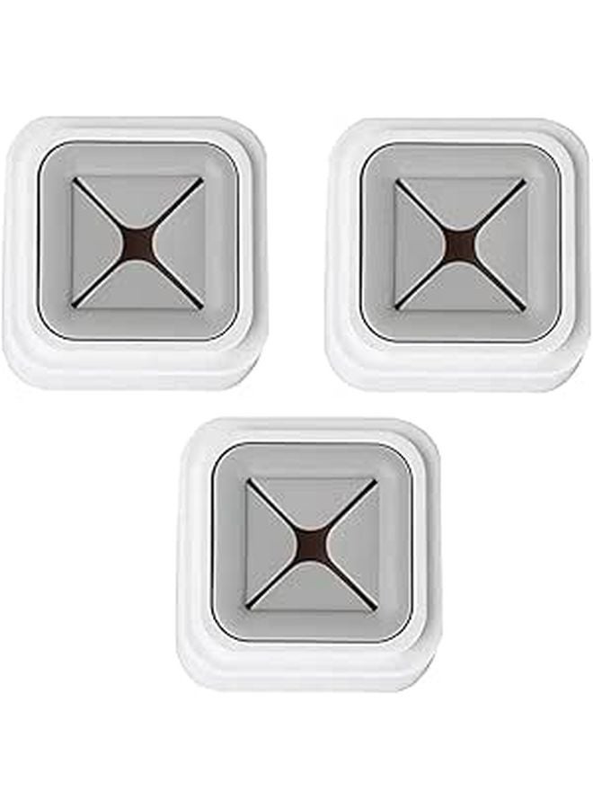 3Pcs Gray Punch Free Towel Holder Wall Mounted Organizer For Bathroom Kitchen - Image 1