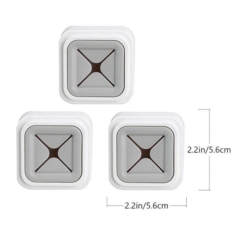 3Pcs Gray Punch Free Towel Holder Wall Mounted Organizer For Bathroom Kitchen - Image 3