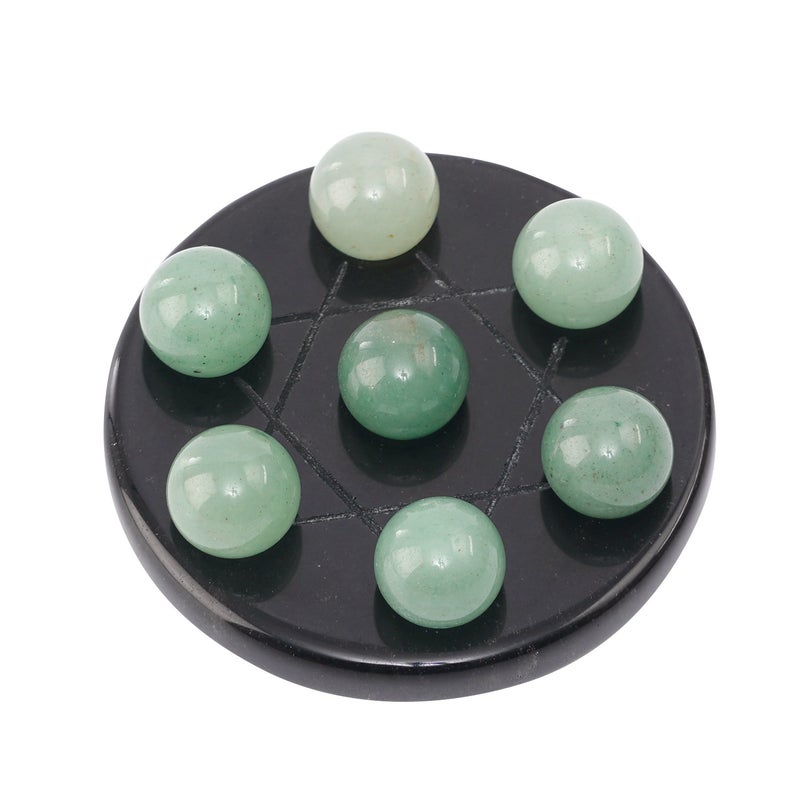 Natural Crystal Gem Mini Seven Star Array Seven Star Disc Round Bead Ornaments Seven Mans Star Feng Shui Home Jewelry Ornaments - Image 1