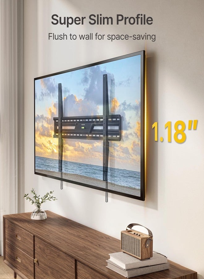 monTEK Heavy Duty Fixed TV Wall Mount for 50-100 Inch Large TVs up to 200 lbs, 4X Safety Tested, TV Mount Bracket for Home Theater & Commercial Use, Fits 16"/18"/24" Wood Studs, Max VESA 900x600mm - Image 5