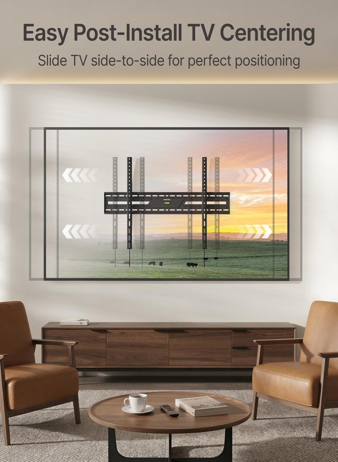monTEK Heavy Duty Fixed TV Wall Mount for 50-100 Inch Large TVs up to 200 lbs, 4X Safety Tested, TV Mount Bracket for Home Theater & Commercial Use, Fits 16"/18"/24" Wood Studs, Max VESA 900x600mm - Image 4