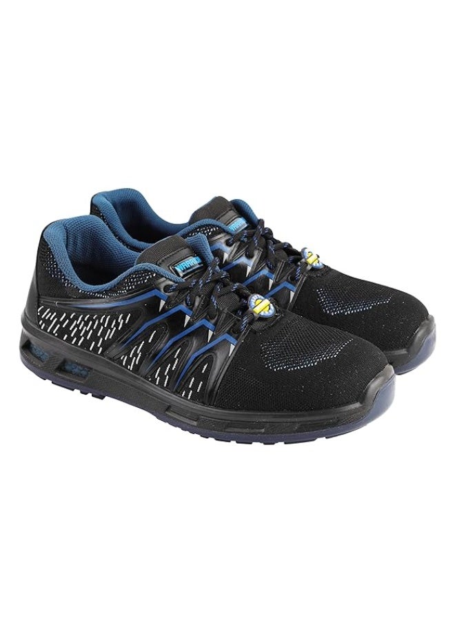 Liberty Warrior 3004-28 Safety Shoes for Men, Genuine Leather, Light Weight, Fibre Glass Toe, Industrial Shoes for Men,  Blue, Sizes-5UK-11UK - Image 1