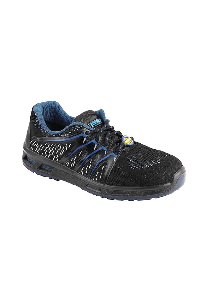 Liberty Warrior 3004-28 Safety Shoes for Men, Genuine Leather, Light Weight, Fibre Glass Toe, Industrial Shoes for Men,  Blue, Sizes-5UK-11UK - Image 2