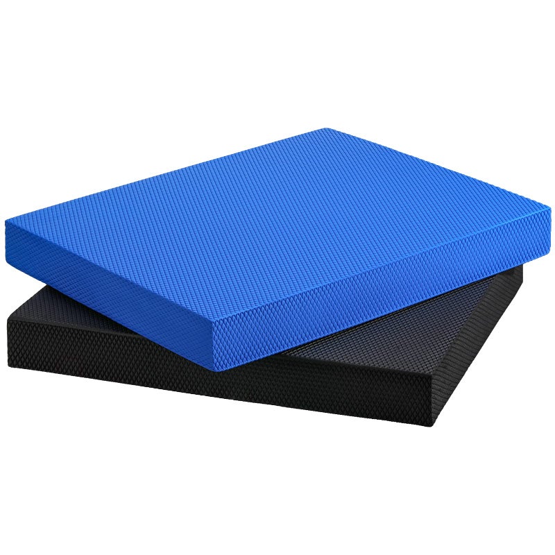 Deekin 2 Pcs Foam Balance Pad Non Slip Stability Trainer Rectangle Board Exercise Pad Cushion for Women Men Dancing Balance Training Workouts Yoga Physical Therapy Black and Dark Blue - Image 2