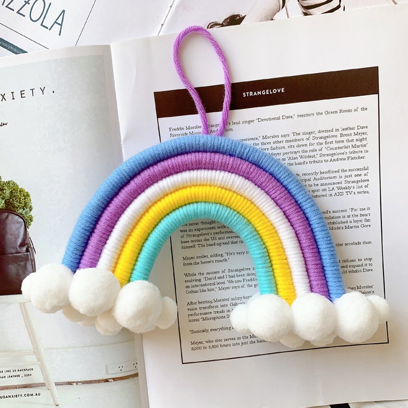 Ins Decoration Nordic Style Home Decoration Children'S Room Decoration Pendant Woven Clouds Rainbow Hanging Wall Decoration Hanging Decoration - Image 4