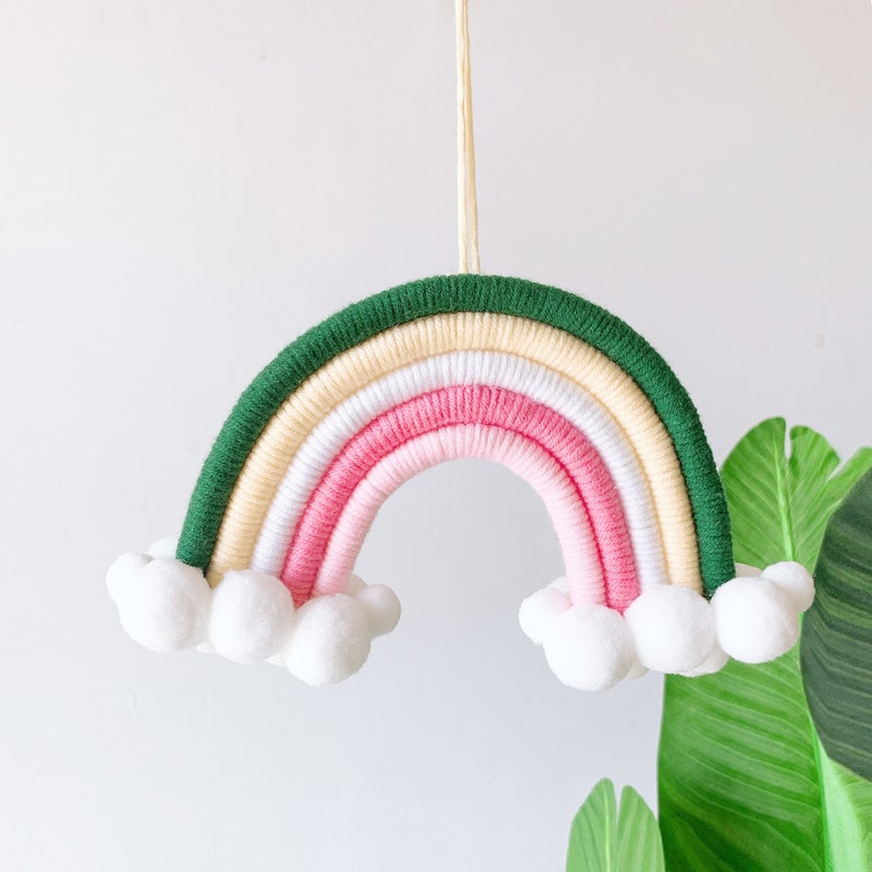 Ins Decoration Nordic Style Home Decoration Children'S Room Decoration Pendant Woven Clouds Rainbow Hanging Wall Decoration Hanging Decoration - Image 3