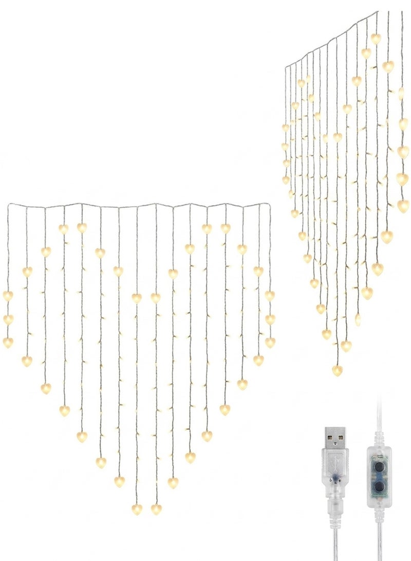 ستائر إضاءة LED على شكل قلوب: لمسة من السحر والدفء لمنزلك - Image 1