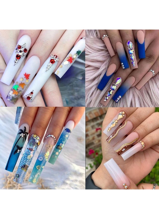 UNA GELLA Extra Long Tapered Sqaure Nail Tips Full Cover 504Pcs No C Curve Clear Gel Nail Tips Xxl Long Straight Nails Tips Acrylic Nails Long Square Gel X Nails For Diy Nail Art 12 Sizes  - Image 2