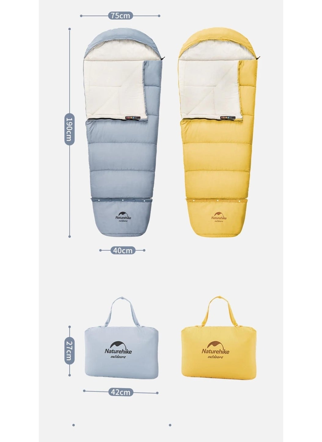 Naturehike C180 Ultralight Cotton Sleeping Bag -8°c (Child)  - Image 2