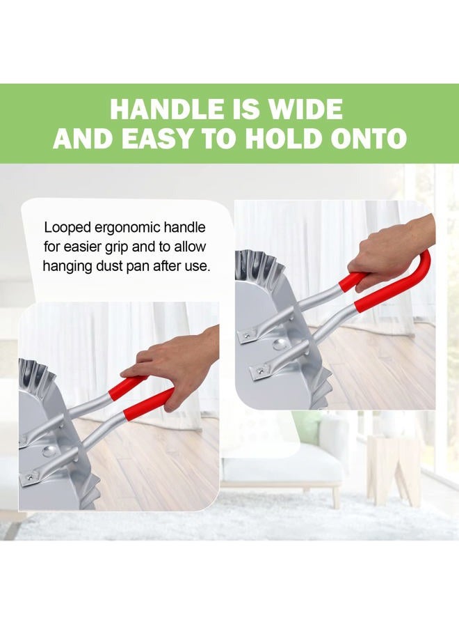 Top Dog Metal Dustpan 17”, Aluminum Dust Pans Heavy Duty Does not Chip or Bend Sheet Metal Edge Flat Against Floor for Small Item Sweeping Rubber Coated Easy to Grasp Handle (1pc) - Image 5