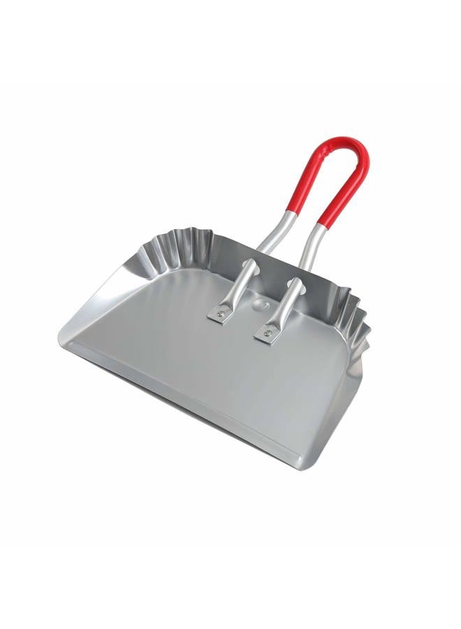 Top Dog Metal Dustpan 17”, Aluminum Dust Pans Heavy Duty Does not Chip or Bend Sheet Metal Edge Flat Against Floor for Small Item Sweeping Rubber Coated Easy to Grasp Handle (1pc) - Image 1