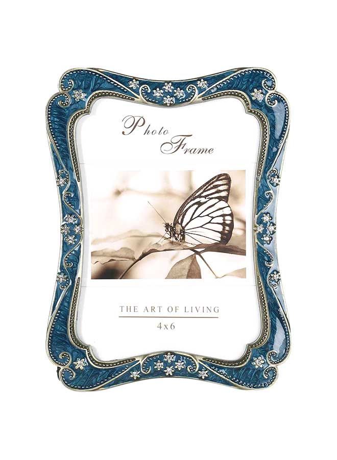 NIBEMINENT Vintage Tabletop Picture Frame Blue 4x6kg  - Image 1