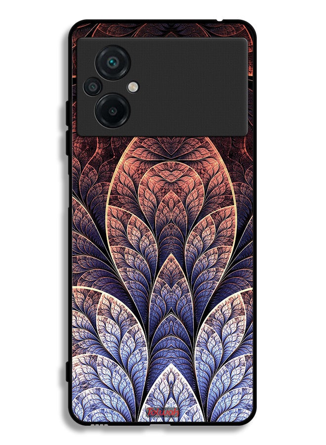 Tolwak Xiaomi Poco M5 4G Protective Case Cover Floral Fractal Abstract - Image 2