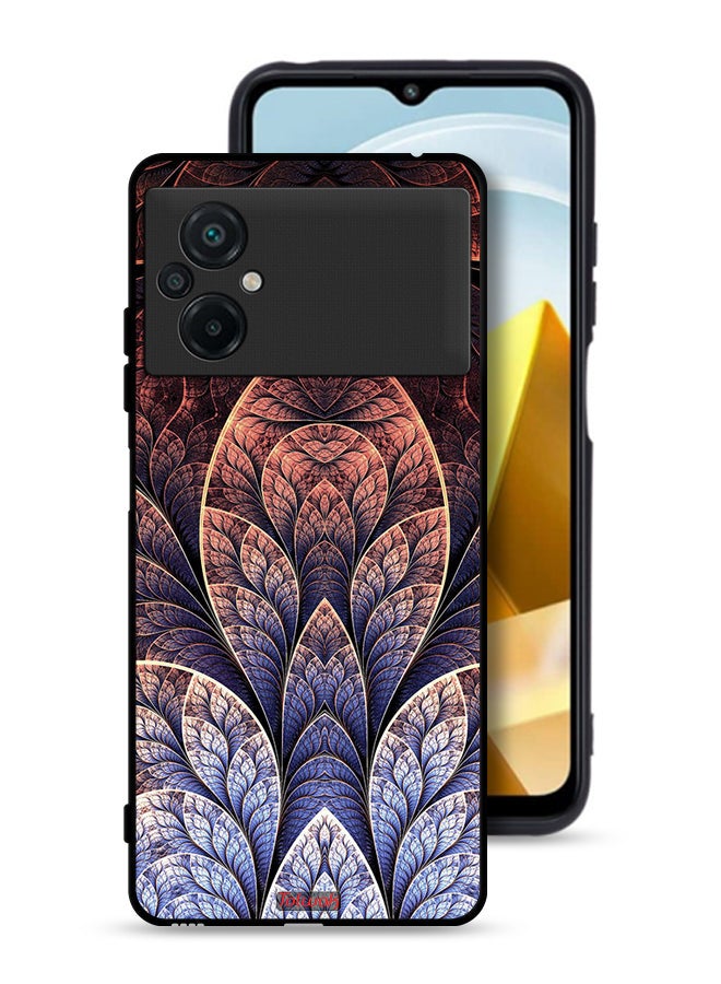 Tolwak Xiaomi Poco M5 4G Protective Case Cover Floral Fractal Abstract - Image 1