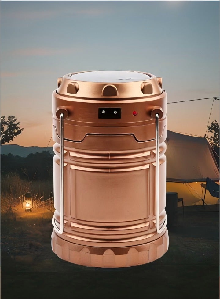 Collapsible Portable LED Camping Lantern Lightweight Waterproof Solar USB Rechargeable LED Flashlight Survival Kits for Indoor Outdoor Home Emergency Light Power Outages Hiking - Image 1