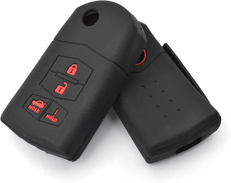 QASULER Silicone Car Key Case Cover for Mazda - Image 1