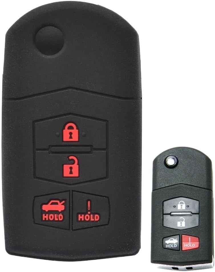 QASULER Silicone Car Key Case Cover for Mazda - Image 3