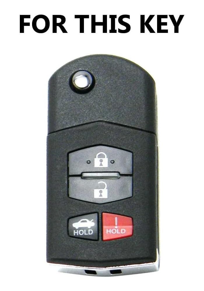 QASULER Silicone Car Key Case Cover for Mazda - Image 2