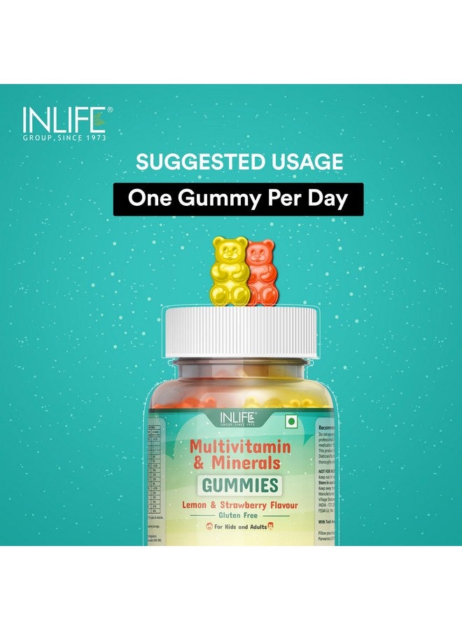 INLIFE Multivitamin Gummies for Kids Teens Men & Women, Daily Gummy Bear Essential Vitamins & Minerals - 30 Lemon Strawberry Gummies (Kids) - Image 5
