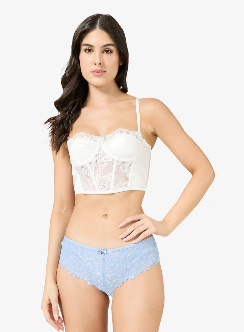 hunkemoller  Lace High Leg Bikini Bottom for Women | Best Price UAE