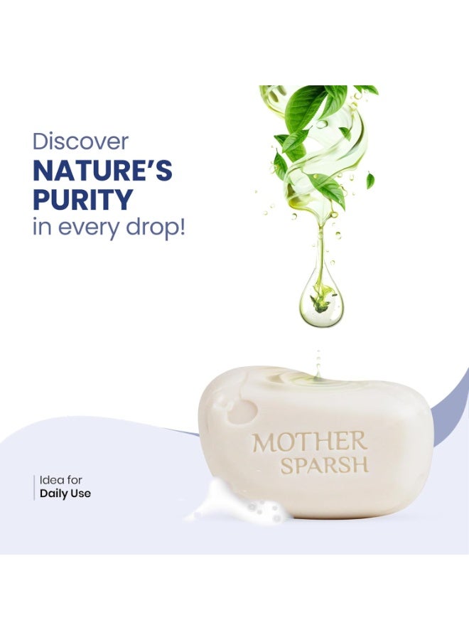 Mother Sparsh Natural Care Baby Soap-75g x 4 | BUY 3 GET 1 FREE | Soap for Babies with Chamomile, Shea Butter & Coconut Oil | Gently Cleanses Baby's Skin - Image 3