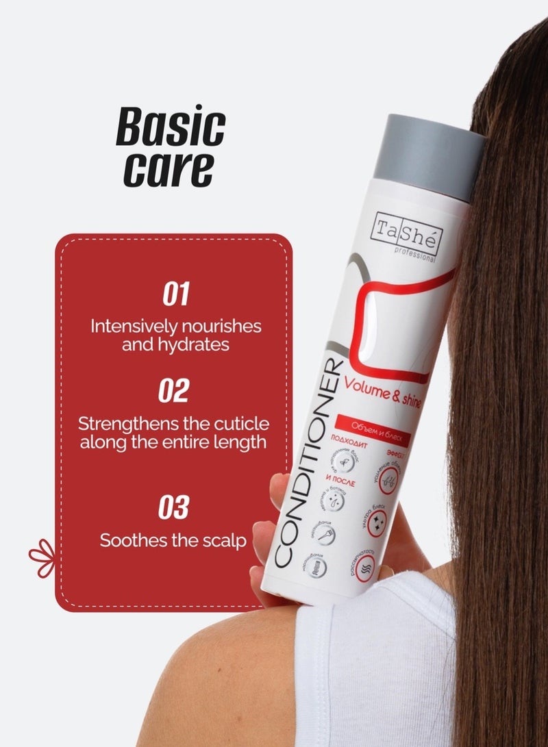 Tashe Volume & Shine Hair Conditioner | Weightless Hydration & Collagen Care for Natural, Colored & Treated Hair – 300ml  - Image 2