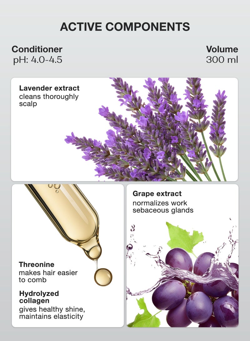تاش بلسم "VOLUME & SHINE" بحجم 300 مل، يمنح الشعر لمعاناً صحياً، يحافظ على مرونة الشعر ومقاومته للتلف، ويهدئ فروة الرأس. - Image 2