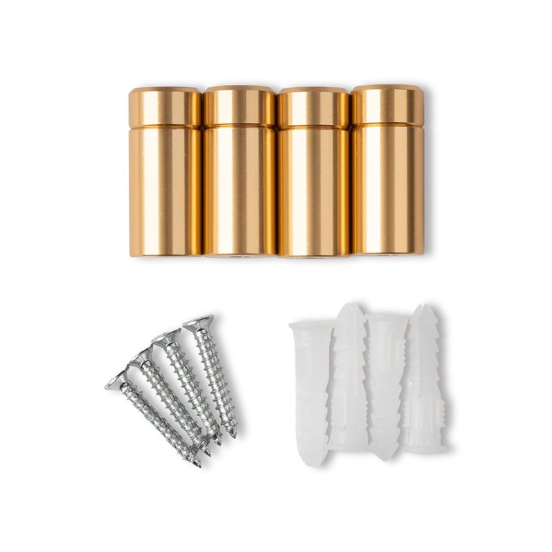 Wexel Art Hardware تركيب من الفولاذ المقاوم للصدأ الذهبي Wexel Art 1" لإطارات الأكريليك العائمة (عبوة من 4) 1 بوصة - Image 1