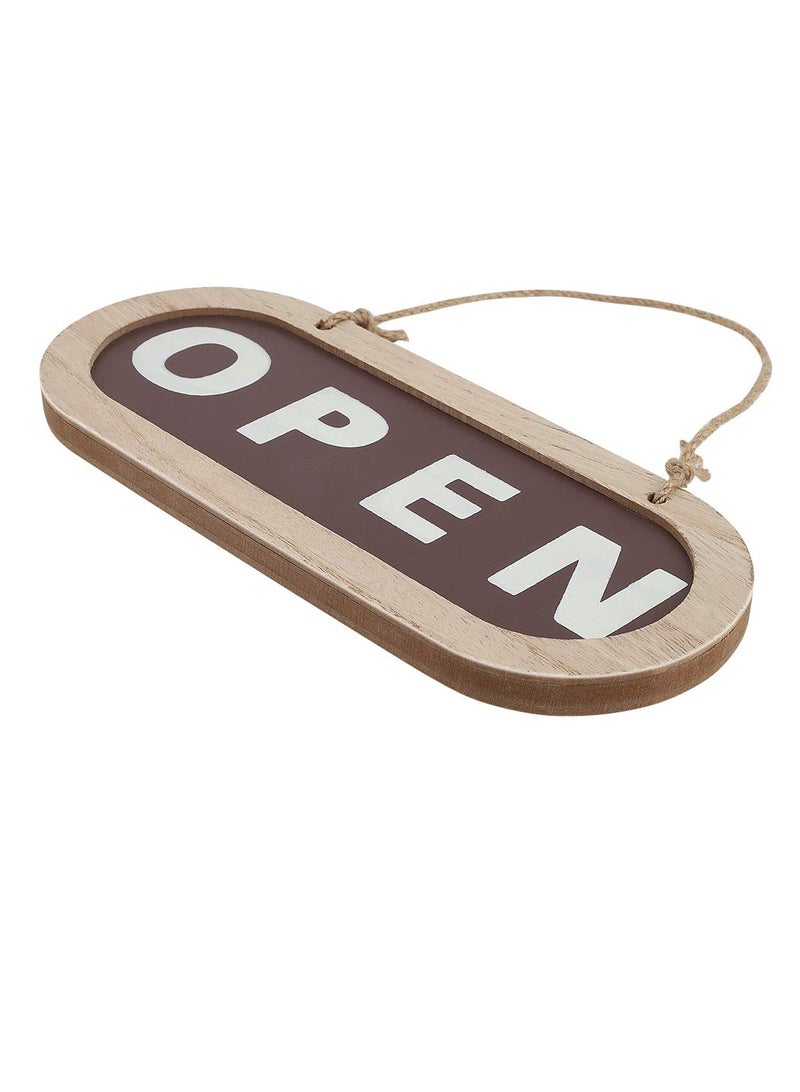 Wooden Open Closed Sign for Business, Perfect for Stores Restaurants and Offices, Double-Sided Design in Grey and Brown - Image 2