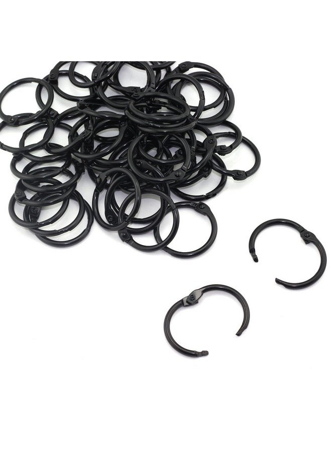 Lind Kitchen 50Pcs 1" Black Book Ring Metal Loose Leaf Book Binder Hinged Buckle Rings Scrapbook Sketchbook Craft Photo Album Diy Binding Ring 25.4Mm  - Image 1