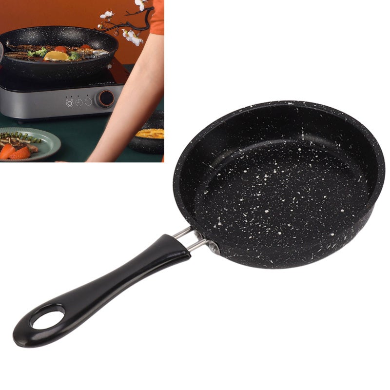 Frying Pan 14CM Nonstick Coating Cooking Skillet - Fast & Even Conduction Stainless Steel Pan for Home Kitchen Healthy Cooking - Image 2