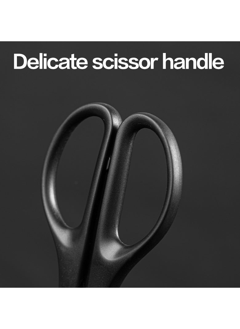 Deli Deli EM600 Scissors 170mm Black or Red Color – ideal for office and home cutting, 1 piece.  - Image 4